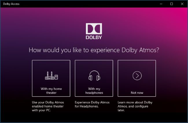 dolby atmos for pc on windows 10